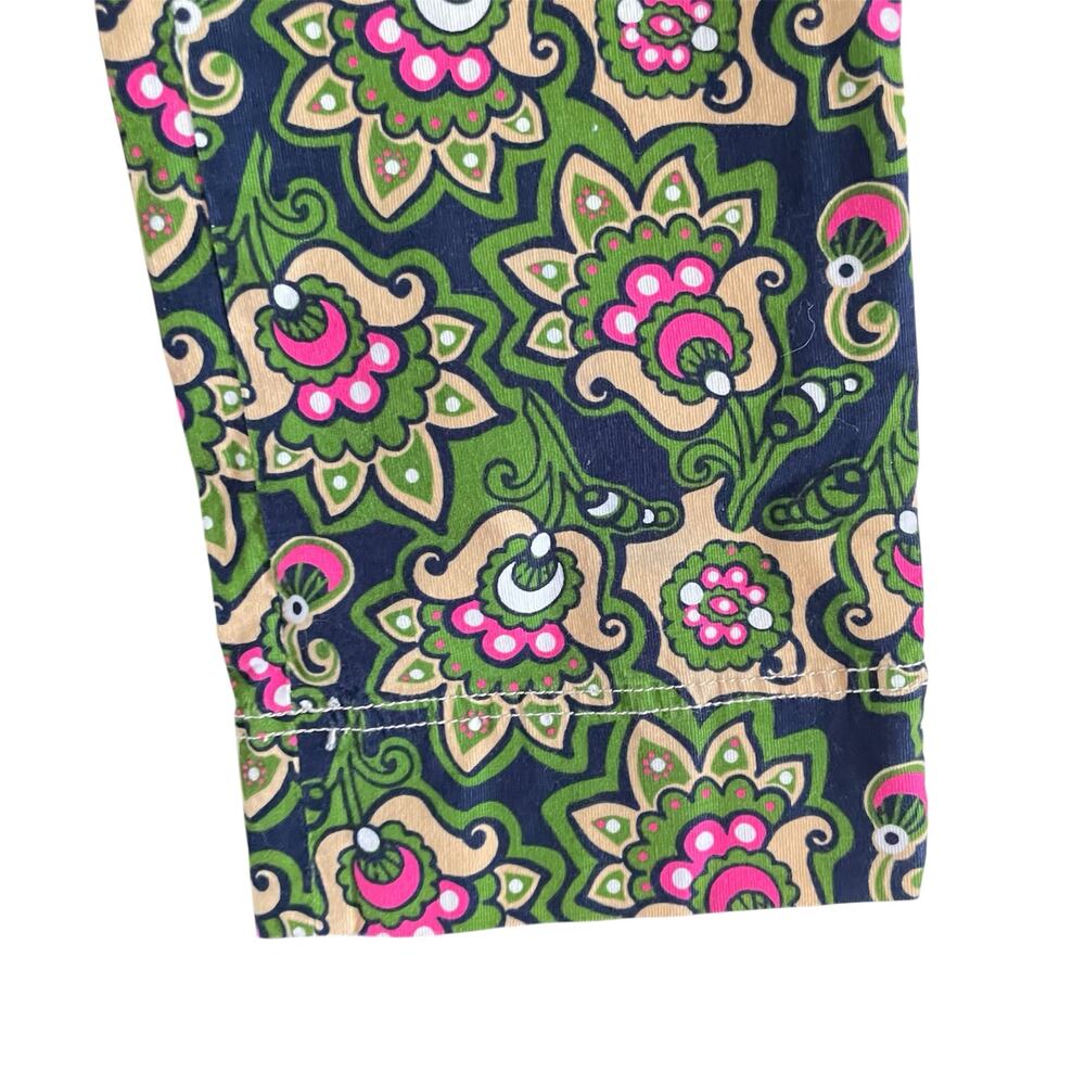 Vintage Lilly Pulitzer Size 0 The in Crowd Nutty Professor Floral Corduroy Pants - Picture 6 of 8